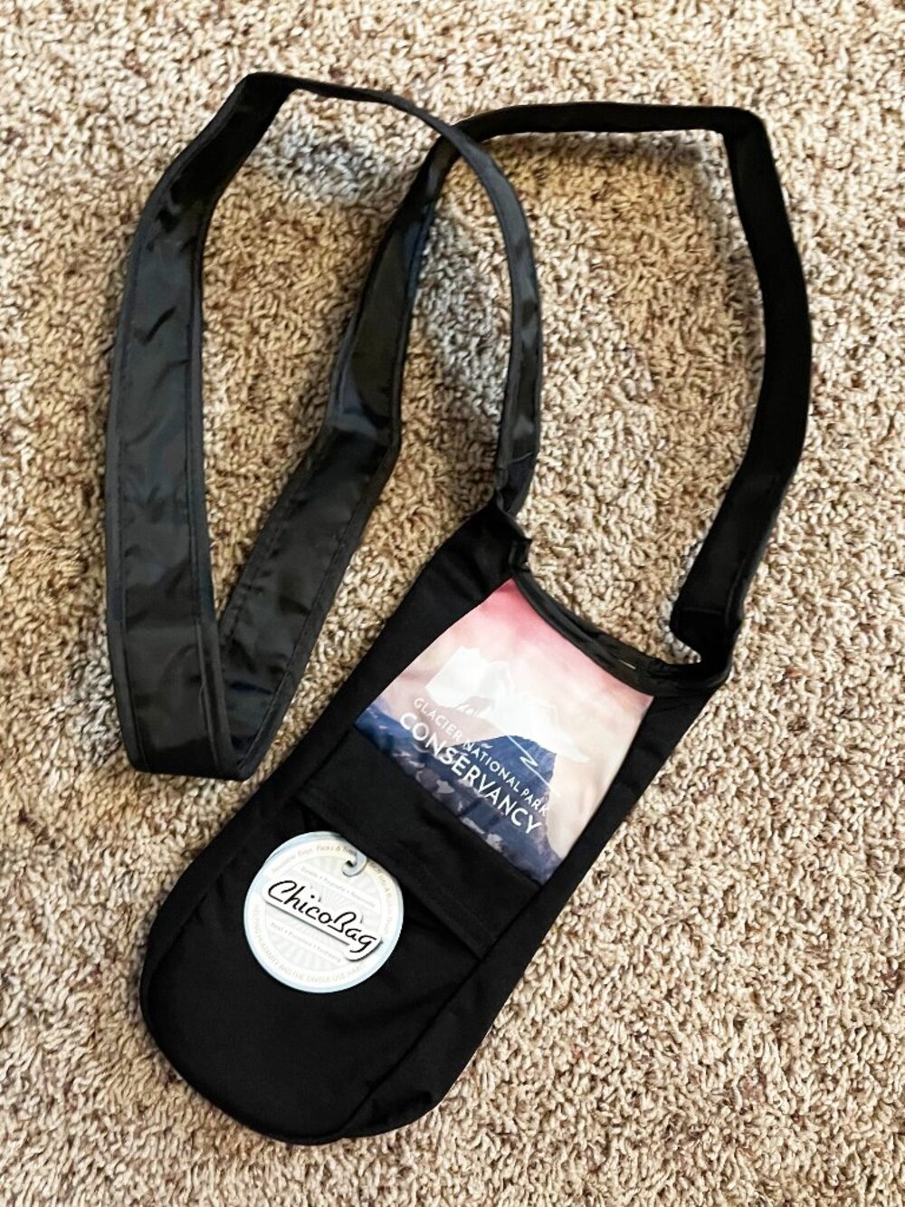 ChicoBag Glacier National Park Water Bottle Sling Carrier Crossbody Travel NWT